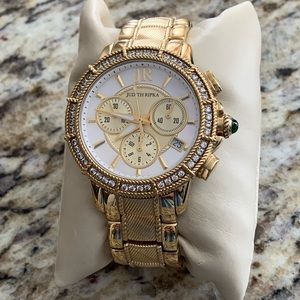 Judith Ripka Chronograph Watch SZ Small Goldtone